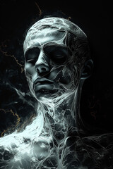 Fototapeta premium person in the dark