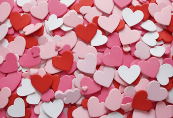 Colorful Valentine's Day Hearts Background
