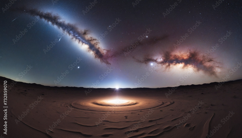 Wall mural mesmerizing space background with nebula and stars in stunning hdri format