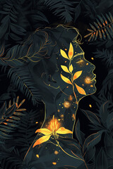 leaves in the night portrait