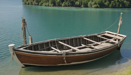 Transparent background PNG of a solitary little boat