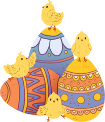 Easter cartoon white spring bunny illustration. Cute easter character. Transparent background