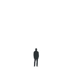 Fototapeta premium a lonely man white background