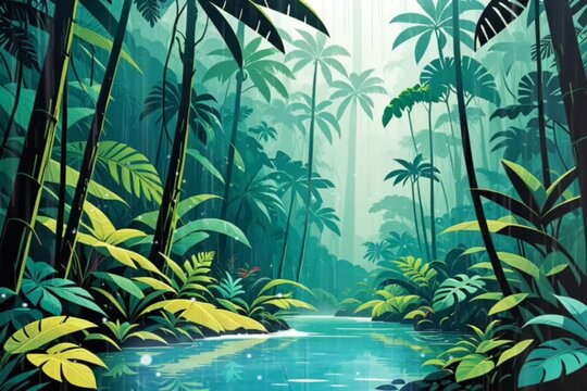 tropical jungle rainforest background