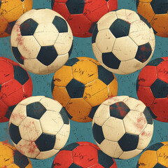 soccer Pattern Tile for seamless backgrounds and for filling surfaces, ai generated