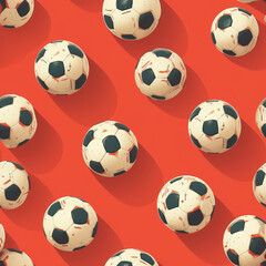 soccer Pattern Tile for seamless backgrounds and for filling surfaces, ai generated