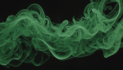 Emerald haze against dark backdrop