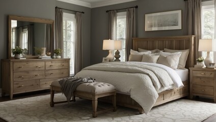 Fototapeta premium modern house,bedroom design,interior design