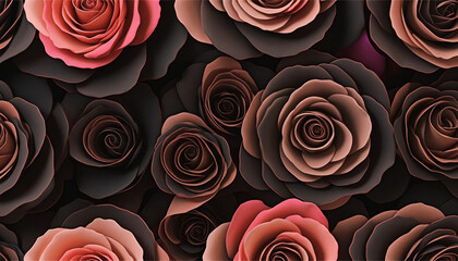 Vivid multicolored abstract background in shades of black, brown, red, and pink