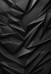 Modern and Bold Geometric Shapes on Black Background for Wallpaper, Banner, or Background Usage, Making a Striking Visual Statement