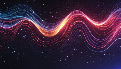Vibrant particle pattern backdrop for audio and music display