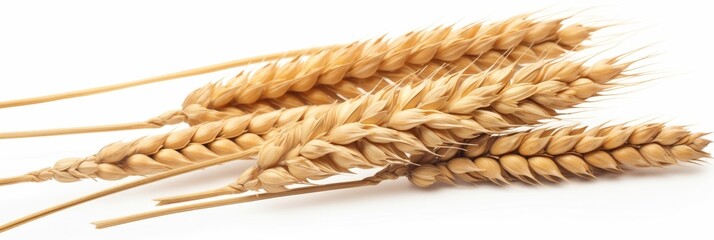 Wheat ear food white background agriculture