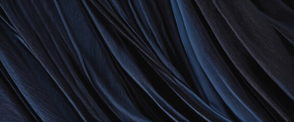 Fototapeta premium Bronze-toned abstract wave of cool lighting against black background