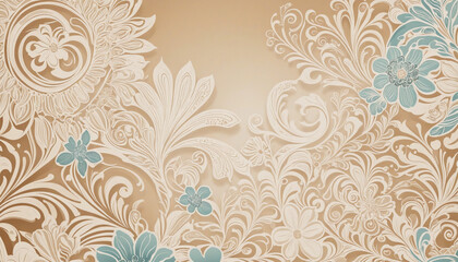 Enchanting Floral Design with Gradient Hues and Intricate Patterns