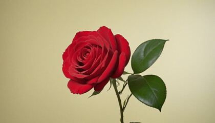 Scarlet flower on golden backdrop