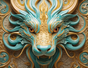 Dragon wall painting