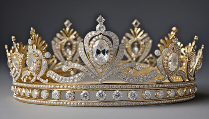Regal diadems for queen and crown princesses adorned with dazzling diamonds.