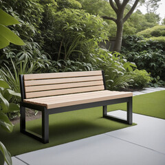 Simple Garden Bench Inspired by Japanese and Scandinavian Interior Design