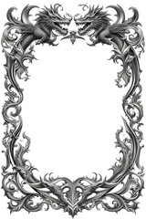 Dragon Border Frame PNG Transparent Background