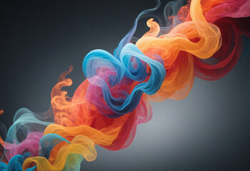 Vibrant and Abstract Smoke Art