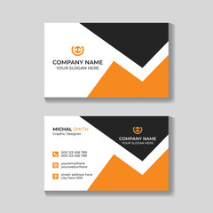 Corporate modern business card design template