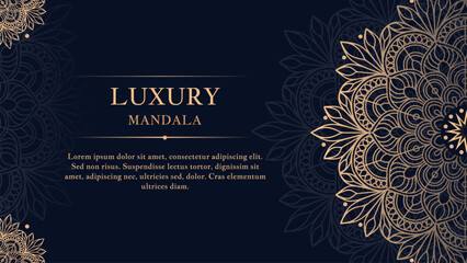 Luxury mandala background with golden pattern style Ramadan Style Decorative mandala