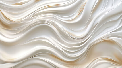 A mesmerizing ivory fabric adorned with abstract wavy lines, evoking a sense of elegant simplicity and fluid movement
