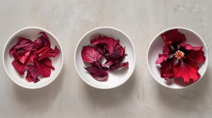 Roselle, sorrel and bissap. Dried hibiscus flowers in a cup - obrazy, fototapety, plakaty