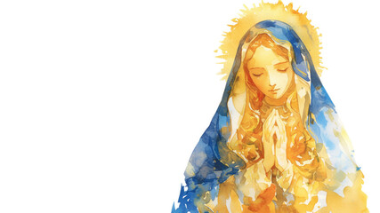 Holy mary watercolor