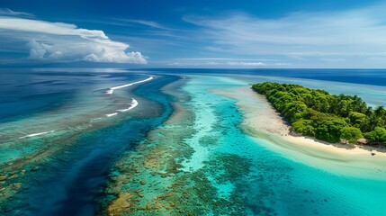 a touristic island shore