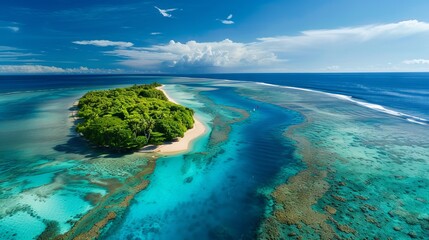 Obraz premium a touristic island shore