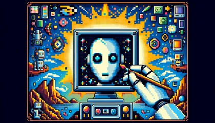 AI Art: Pixel Pioneers of Retro Gaming
