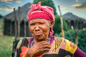 African village woman