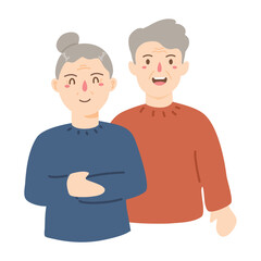 Obraz premium elder couple feeling happy and hugging each other