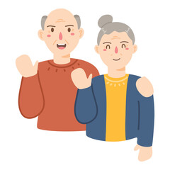 grandparents day illustration with older couple