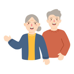 Fototapeta premium happy international grandparents day illustration
