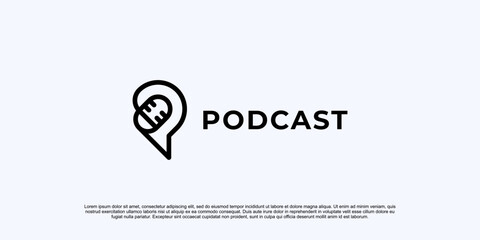 podcast logo, letter P logo simple