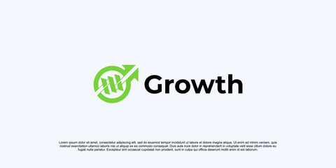finance growth logo, arrow concept logo and diagram