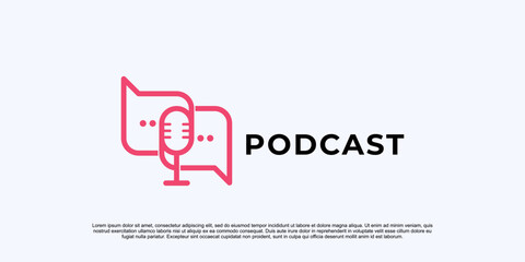 bubble chat podcast logo design