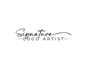 Luxury signature photography logo artist, editable text logo design, Font Calligraphy, Logotype Script Font, Type Font lettering, handwritten vector ai design - obrazy, fototapety, plakaty