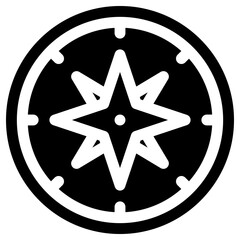 compass icon, simple vector design