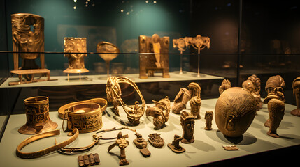 Intricate Etruscan Artifacts: A Testament to Ancient Craftsmanship and Rich Cultural Heritage - obrazy, fototapety, plakaty