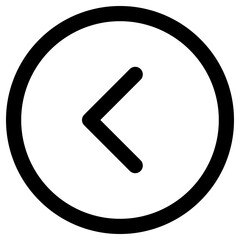 left arrow icon, simple vector design
