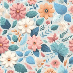 Wallpaper floral decoration pattern