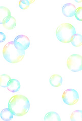 背景素材_水彩_シャボン玉