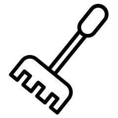 Rake line icon