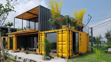 Sustainable Haven: Community Building Transformed with Refurbished Shipping Containers