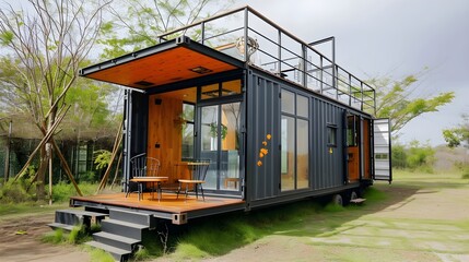 Minimalist Haven: Explore the Charm of a Shipping Container Tiny Home