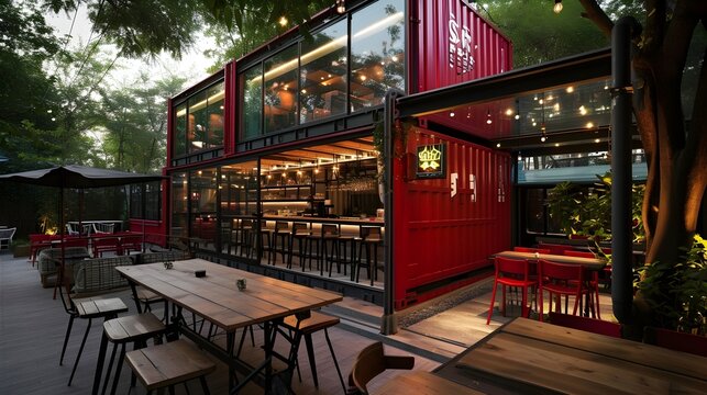 Sustainable Eats: Shipping Containers Transformed into an Eco-Friendly Dining Haven
