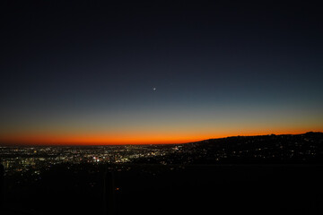 beautiful sunset in the countryside